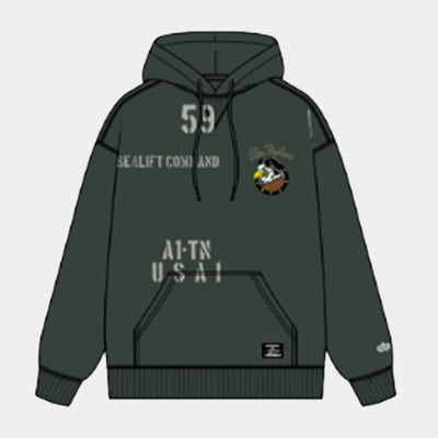 Alpha Industries - Mens Essential Hoodie Relaxed Fit Sweatshirt (Elite)