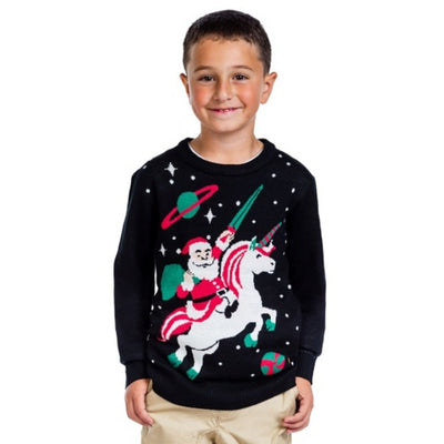 Tipsy Elves - Girls Boys / Girls Santa Unicorn Sweater