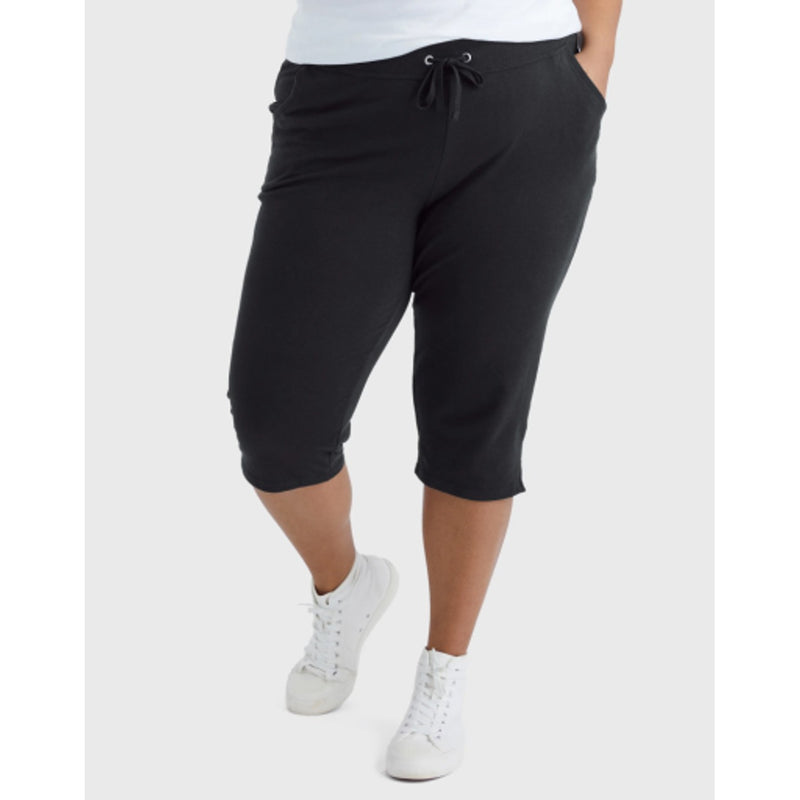 Hanes - Womens Just My Size Womens French Terry Capris 19 (Plus Size)