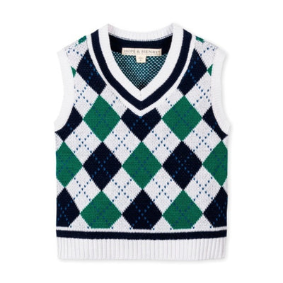 Hope & Henry - Boys Organic Argyle Sweater Vest