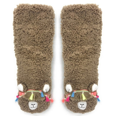 Oooh Yeah - Womens Sherpa Sock Llama Call You