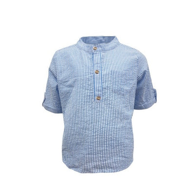 Snapper Rock - Boys Frankie Seersucker Stripe Resort Shirt