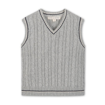 Hope & Henry - Boys Organic Cable Sweater Vest