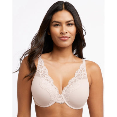 Hanes - Womens Bali One Smooth U Comfort Stretch Lace Underwire Bra