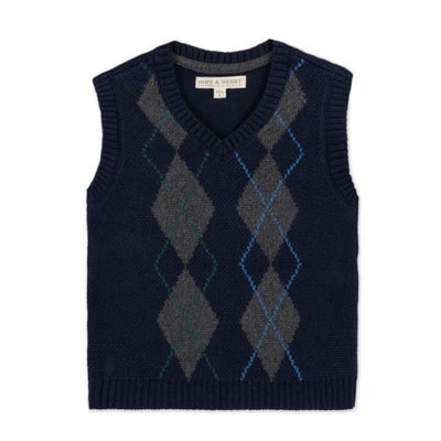 Hope & Henry - Boys Organic Argyle Sweater Vest