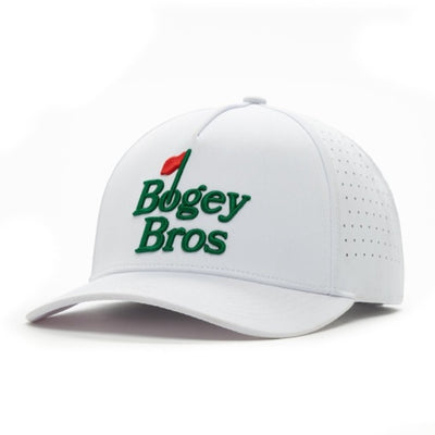 Bogey Bros - Unisex White Performance Golf Hat Snapback