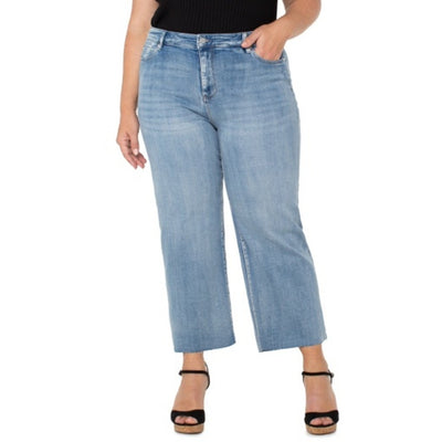 Liverpool Los Angeles - Womens Stride Hr Crop with Wide Cut Hem 26in Ins