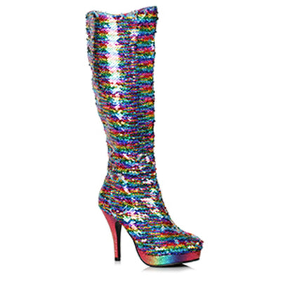 Ellie Shoes - 4" Mermaid Flip Sequins Boot