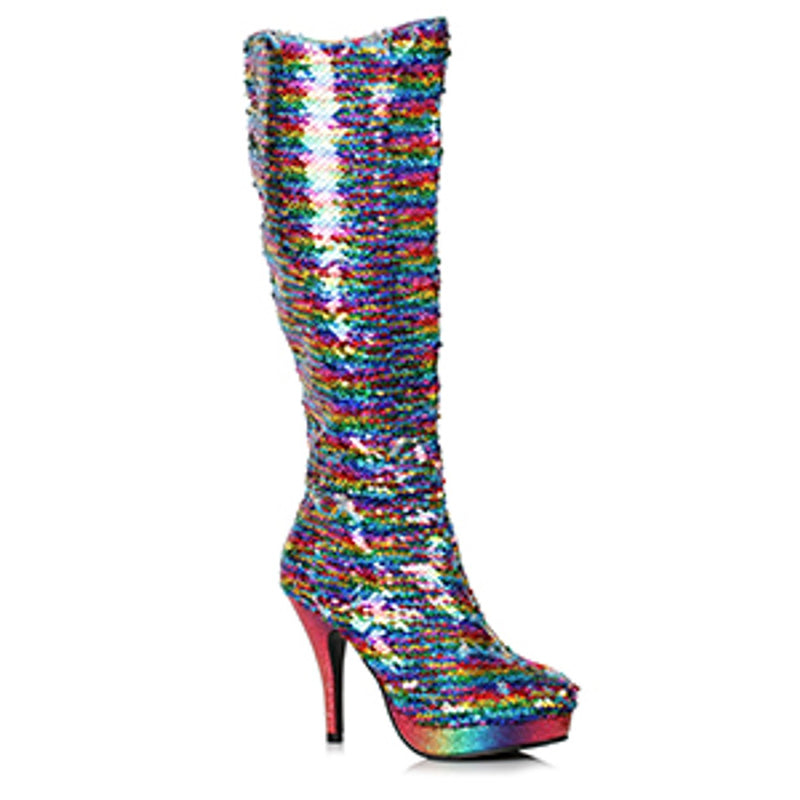 Ellie Shoes - 4" Mermaid Flip Sequins Boot