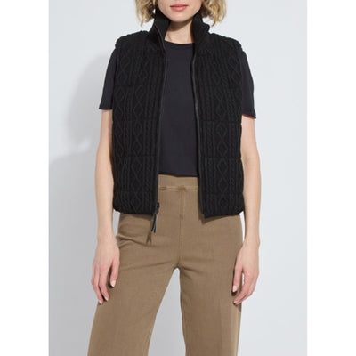 Lysse - Womens Prudence Reversible Puffer Sweater Vest Curvy