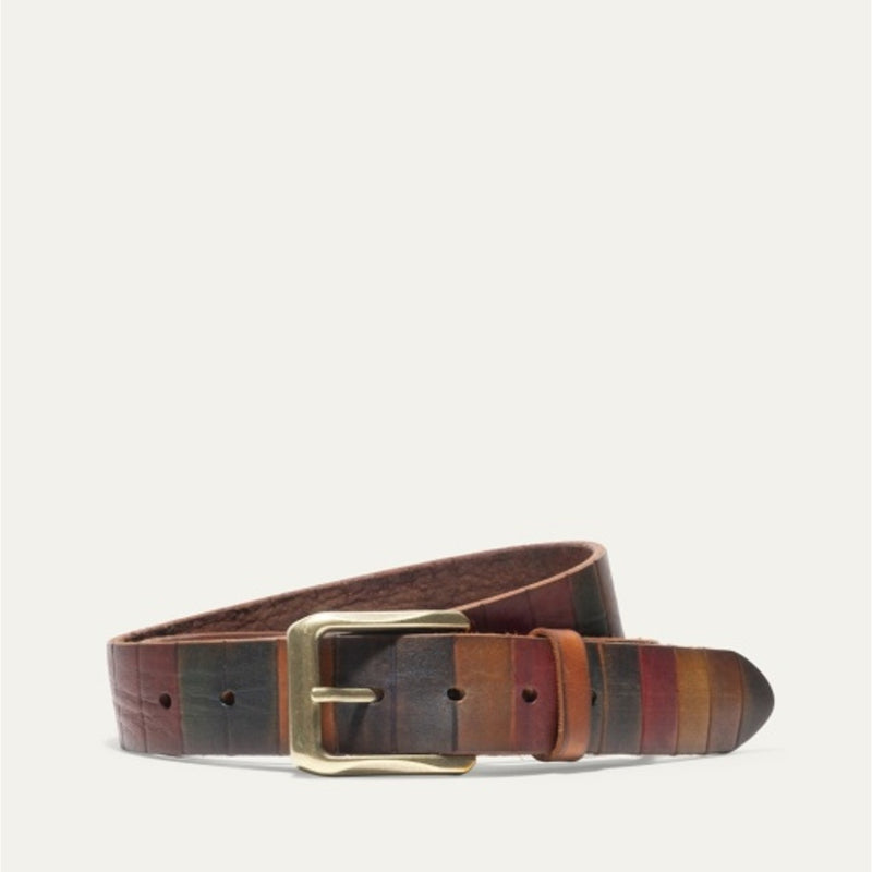 WILL Leather Goods - Unisex Hand Painted Color Block Belt