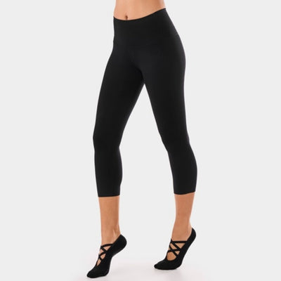 Thirty Three Threads - Unisex High Waisted Crop Tight Ebony