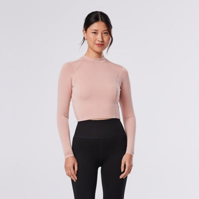 Thirty Three Threads - Unisex Mock Neck Long Sleeve Petal