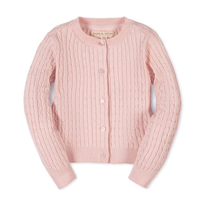 Hope & Henry - Girls Organic Classic Cable Cardigan
