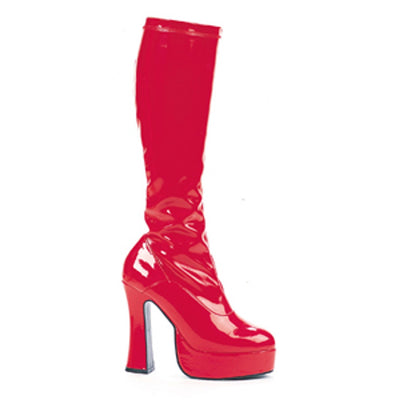 Ellie Shoes - 5" Heel Stretch Knee Boots. W/Inner Zipper