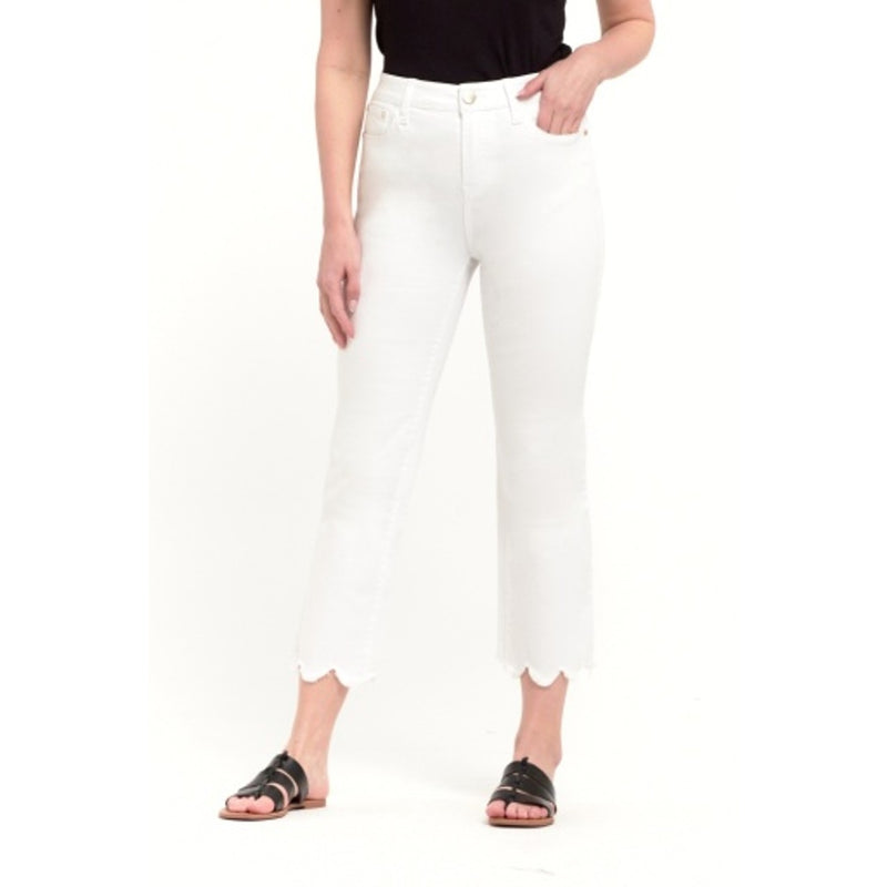 1822 Denim - Womens 25" Scalloped Crop Jean