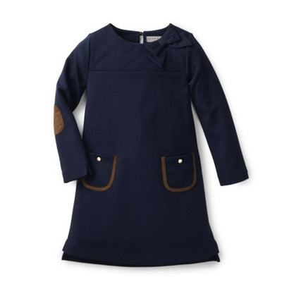 Hope & Henry - Girls Quilted Ponte Riding Dress