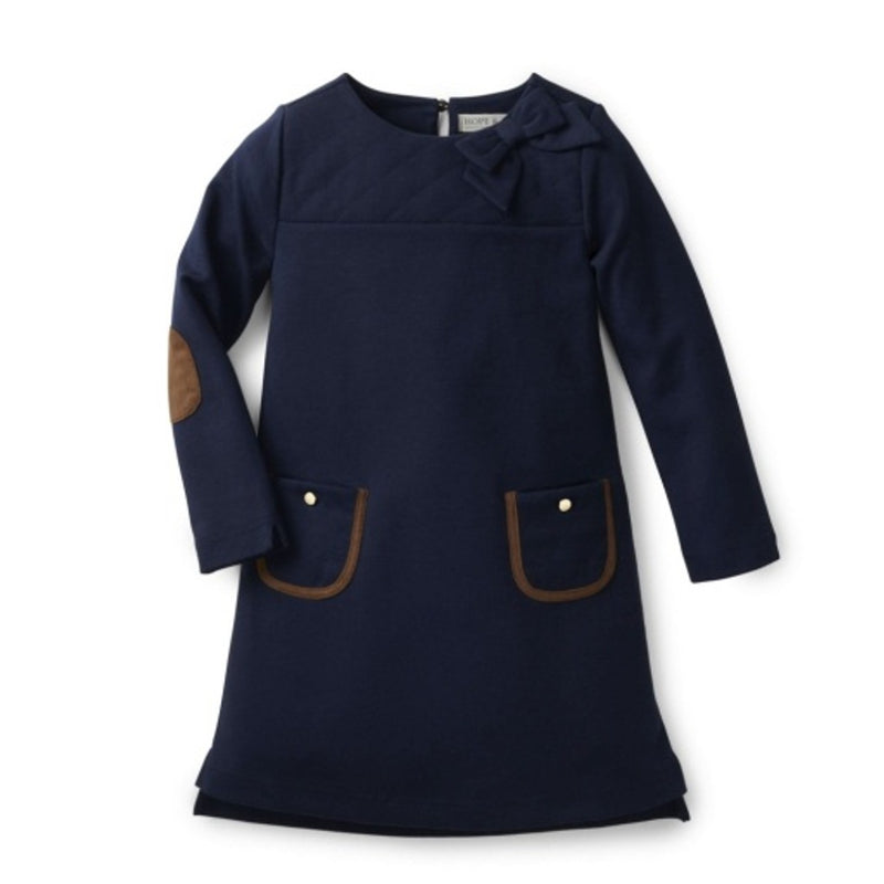 Hope & Henry - Girls Quilted Ponte Riding Dress