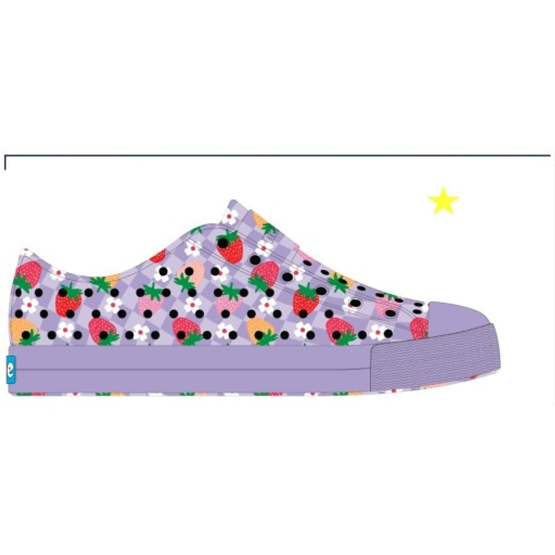 Native Shoes - Unisex Jefferson Print Kids - Taro Purple/ Taro Purple/ Taro Checkered Strawberry