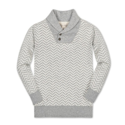 Hope & Henry - Boys Organic Intarsia Shawl Collar Sweater