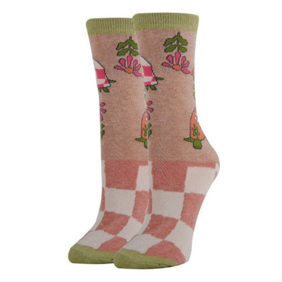Oooh Yeah - Womens Groovy Turtle Womens Crew Socks