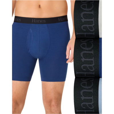 Hanes - Mens Ultimate® Mens Underwear Boxer Briefs Pack – 3-Pack – Comfort Flex Fit® – Total Support Pouch®