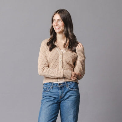 Hope & Henry - Womens Organic V-Neck Cardigan