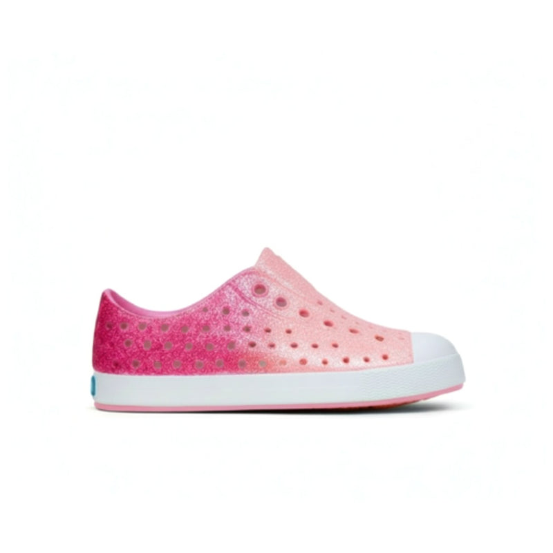 Native Shoes - Unisex Jefferson Bio-Bling Kids - Seashell Radberry Bling/ Shell White