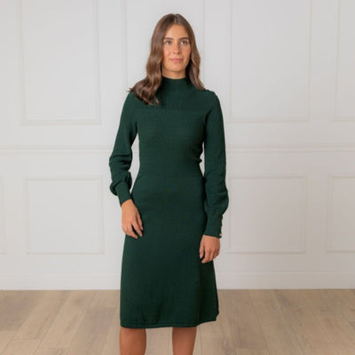 Hope & Henry - Womens Organic Mock Neck Sweater Dress