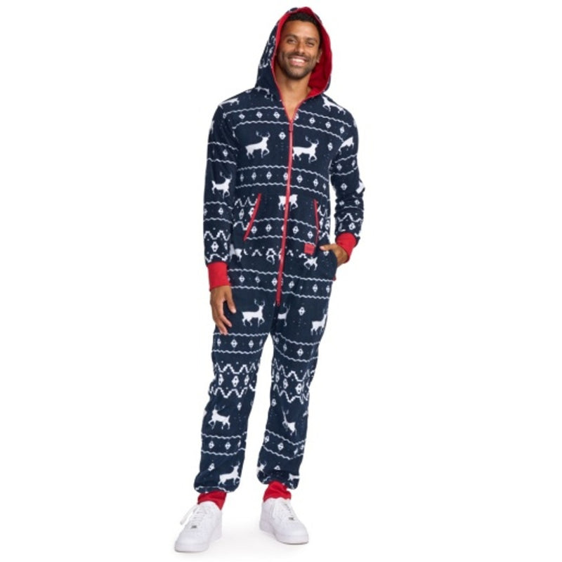 Tipsy Elves - Mens Blue Reindeer Jumpsuit