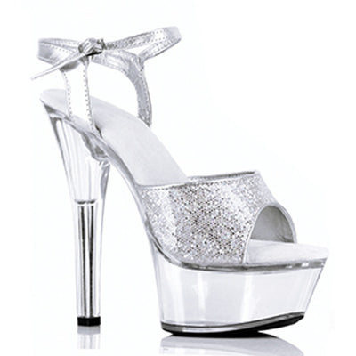Ellie Shoes - 6" Heel Glitter Sandal