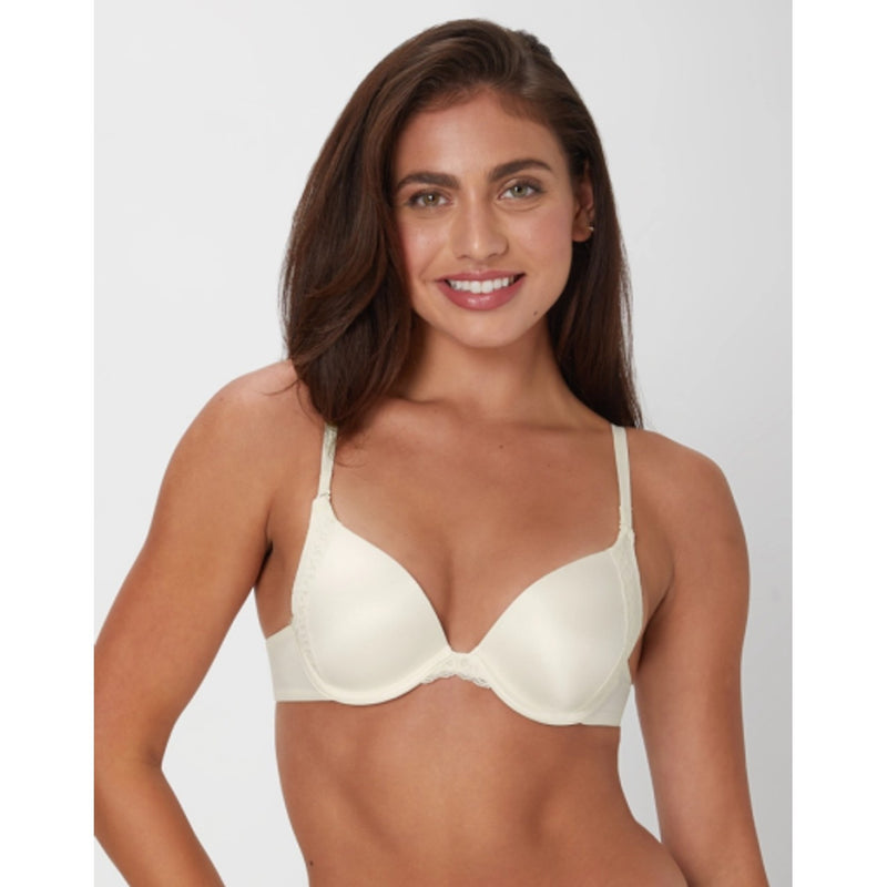 Hanes - Womens Maidenform Natural Boost Demi T-Shirt Underwire Push-Up Bra Lace Trim