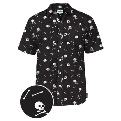 Tipsy Elves - Mens Skeleton Button Down Shirt