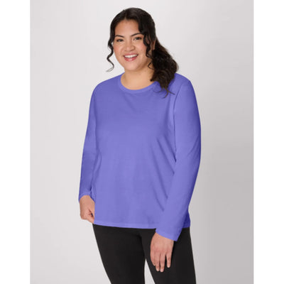 Hanes - Women’S Long Sleeve Scoop-Neck Cotton T-Shirt (Plus Size)