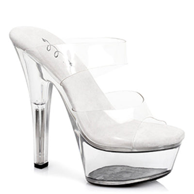 Ellie Shoes - 6" Heel Clear Sandal