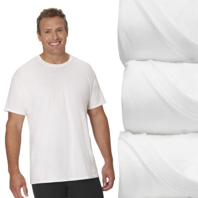 Hanes - Mens Big Man Ultimate® Comfortsoft® Mens Undershirts Crewneck Pack – 3-Pack – Cool Comfort® Cotton (Big & Tall)