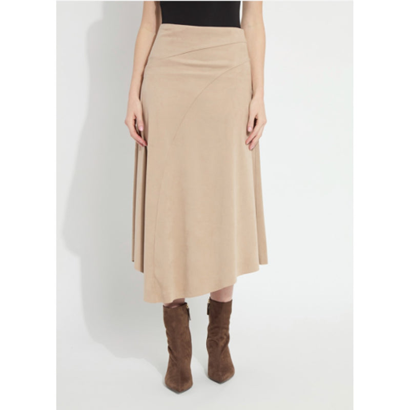 Lysse - Womens Azalea Asymmetric Hem Vegan Suede Skirt