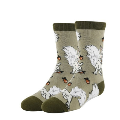 Oooh Yeah - Kids White Fox Squirrel Kids Socks