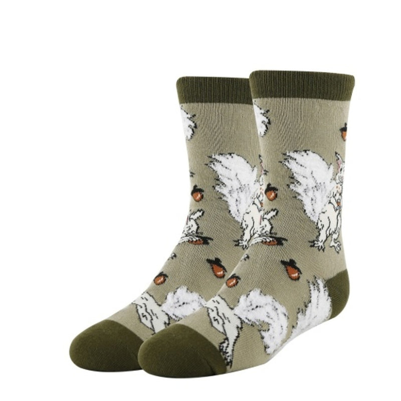 Oooh Yeah - Kids White Fox Squirrel Kids Socks
