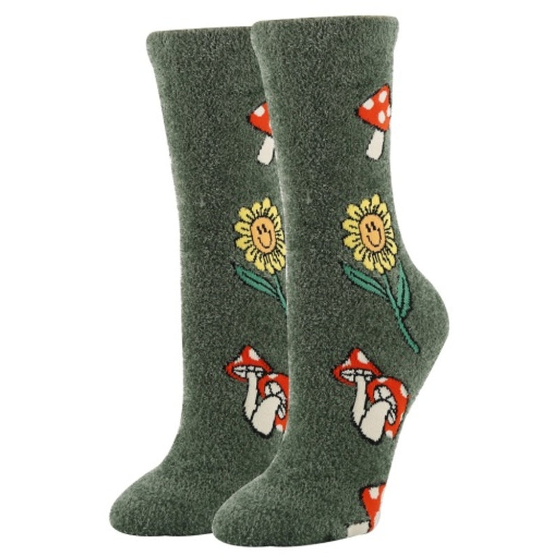 Oooh Yeah - Womens Mushroom Fields Womens Crew Socks