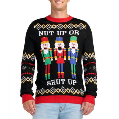 Tipsy Elves - Unisex Nut Up or Shut Up Ugly Christmas Sweater