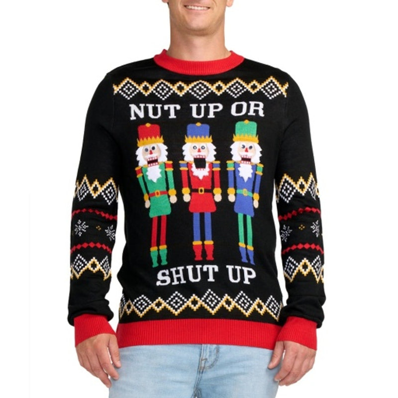 Tipsy Elves - Unisex Nut Up or Shut Up Ugly Christmas Sweater