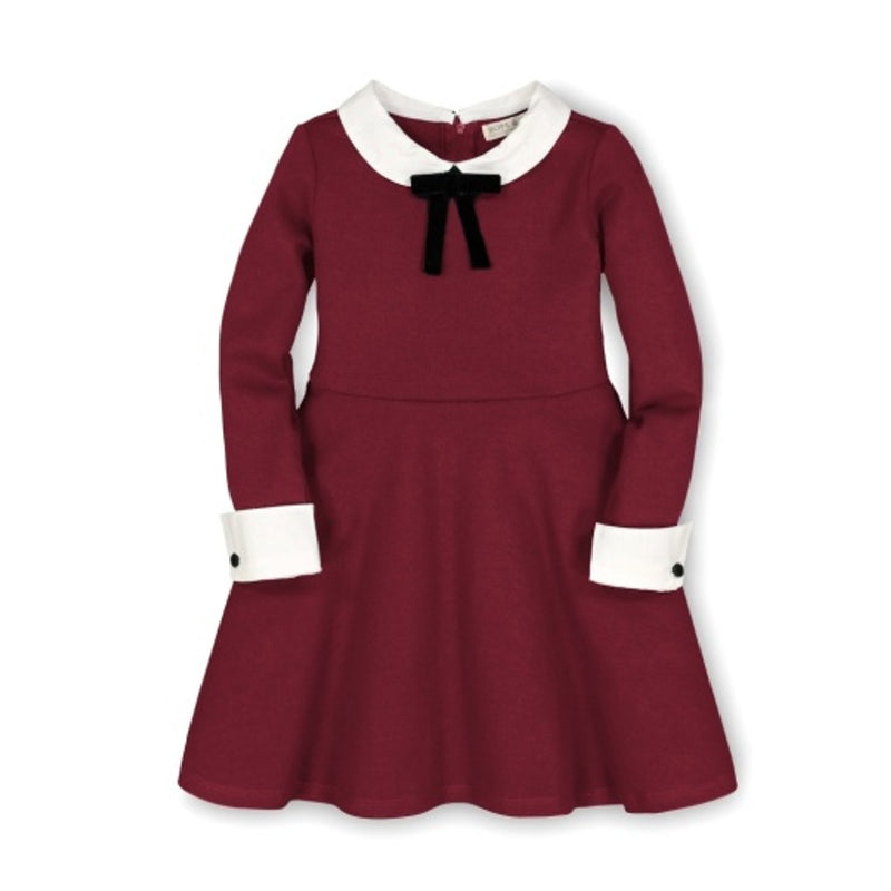 Hope & Henry - Girls French Look Ponte Dress with Bow