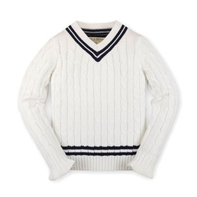Hope & Henry - Girls Ruffle Cuff Cricket Sweater
