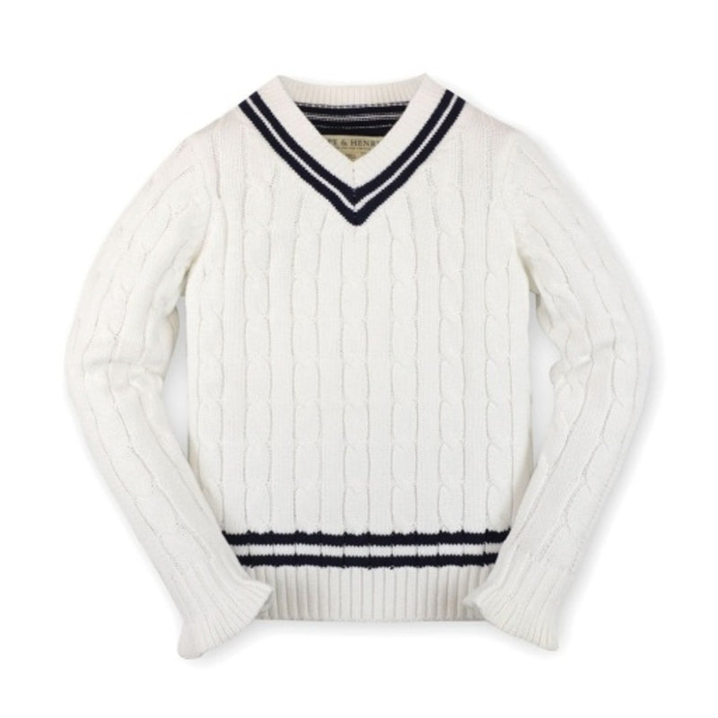 Hope & Henry - Girls Ruffle Cuff Cricket Sweater