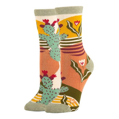 Oooh Yeah - Womens Sol De Cactus Womens Crew Socks