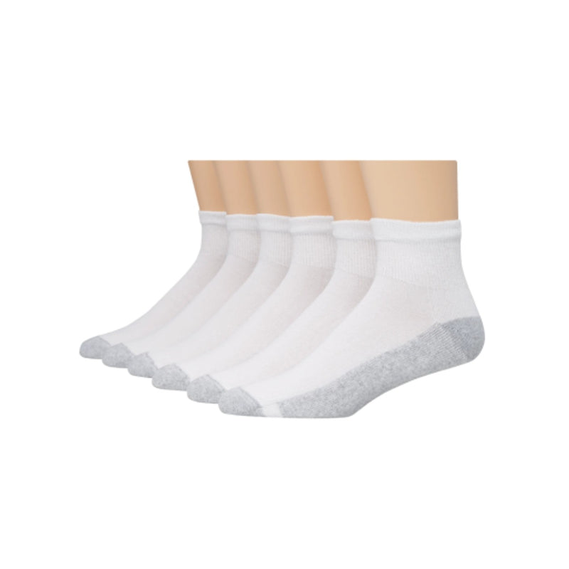 Hanes - Mens Cushion Ankle Socks 6-Pairs