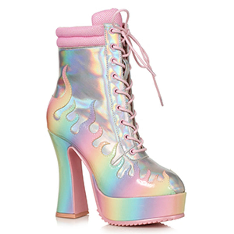 Ellie Shoes - 5.5" Heel Ankle Boot with Flame