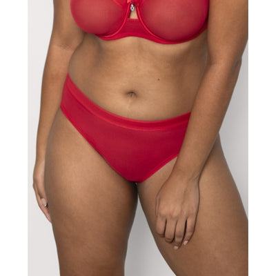 Ariela - Womens Sheer Mesh High Cut Brief Panty