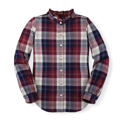 Hope & Henry - Girls Ruffle Collar Shirt
